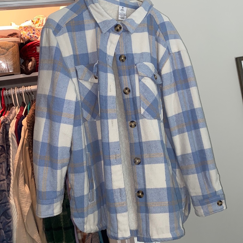 Plaid Sherpa jacket